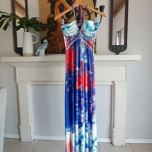 Cynthia Rowley tie-dye halter maxi